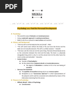 Socsci 11: Psychology As A Tool For Personal Development