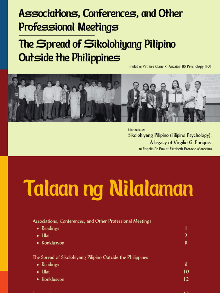 Sikolohiyang Pilipino (Filipino Psychology) A Legacy of Virgilio G