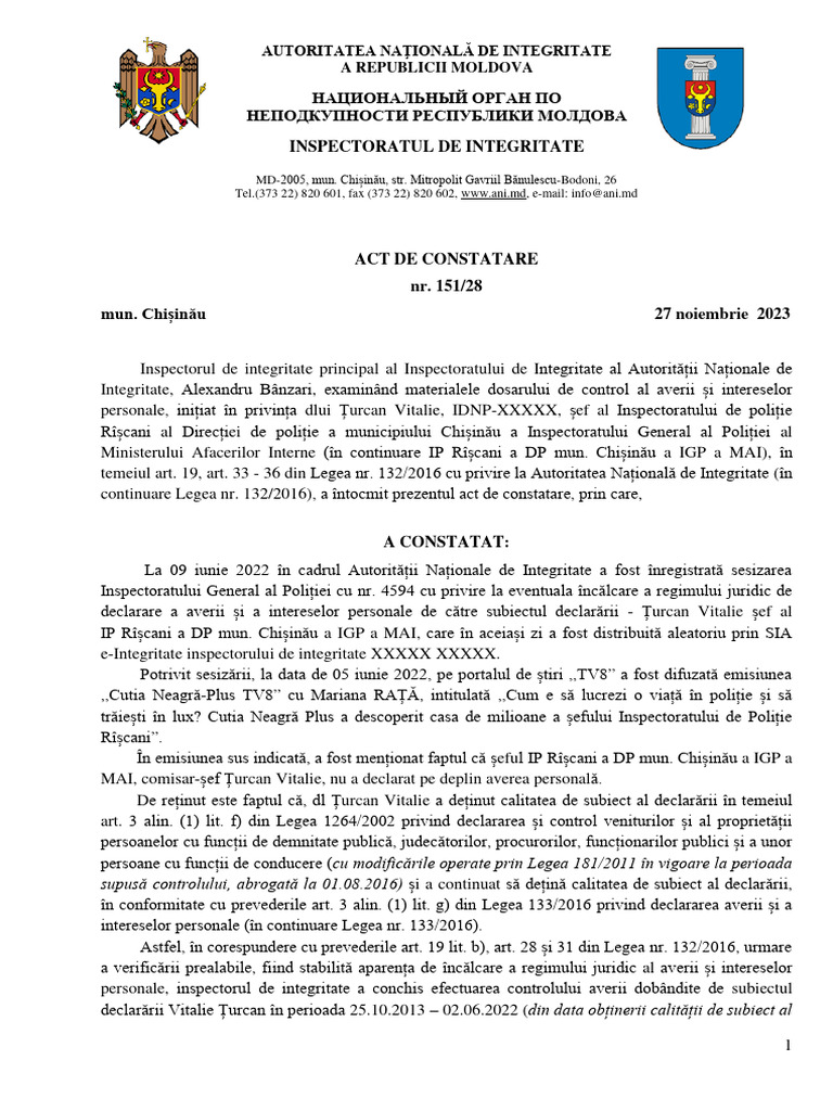 Act de Constatare | PDF