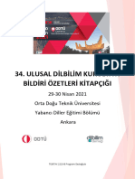 Ulusal Dilbilim Kurultayı (2021) Bildiri Özetleri Kitabı