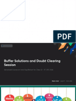 Buffer Solutions and Doubt Clearing Session With Anno