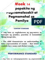 Week 14 Pagmamalasakit Sa Pamilya