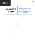 Agniveer Vayu: Memory Based Paper Other Than Science (Group Y) 25 July 2022 (All Shifts)