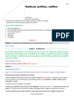 Radical Prefixe Suffixe Fiche de Preparation 5eme Primaire