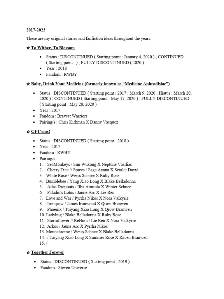 Original Stories and Fanfiction Archive | PDF | Seven Deadly Sins ...