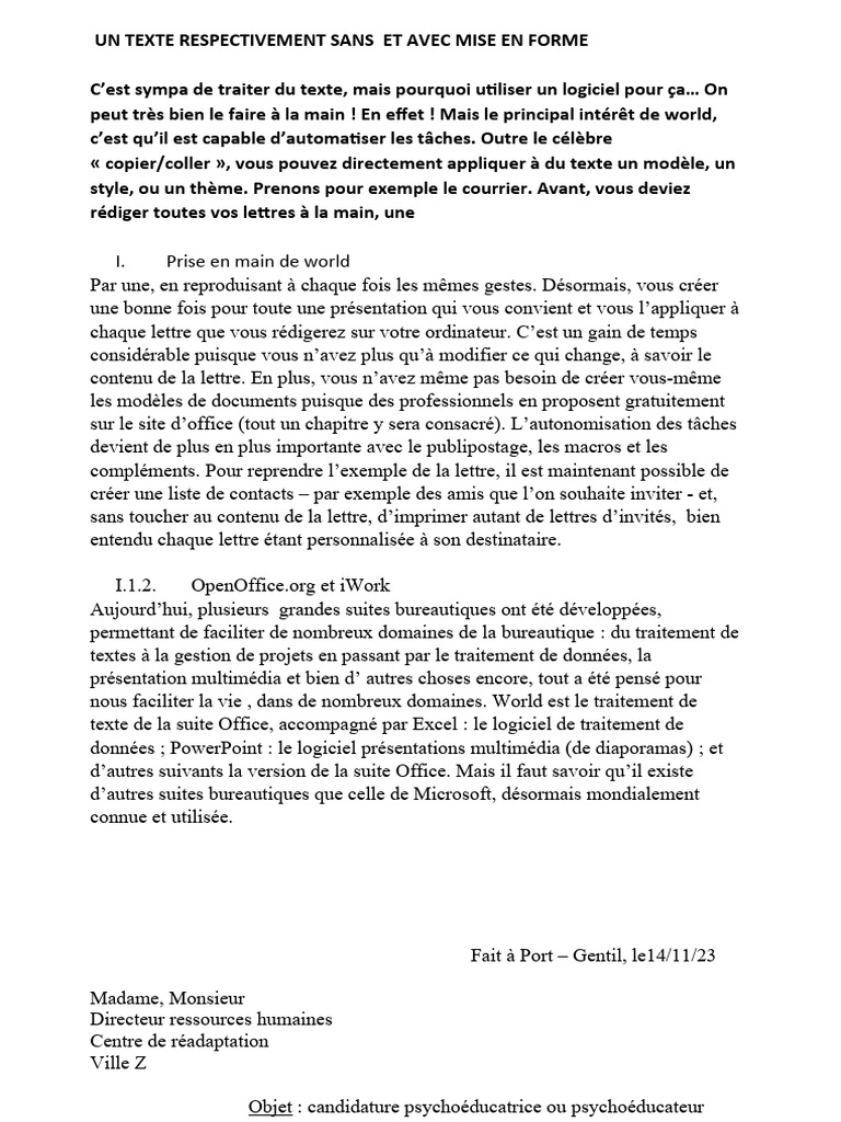 Texte avec et sans mise en forme | PDF | Microsoft Office | Pèlerinage