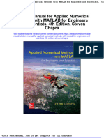 Solution Manual For Applied Numerical Methods With Matlab For Engineers and Scientists 4th Edition Steven Chapra