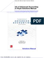 Fundamentals of Advanced Accounting 8th Edition Hoyle Solutions Manual