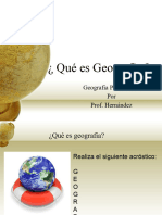 ¿Qué Es Geografía