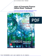 Fundamentals of Corporate Finance 11th Edition Ross Testbank