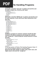 Simple Programs - File Handling