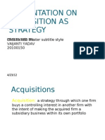 Acquisition As A Strategy