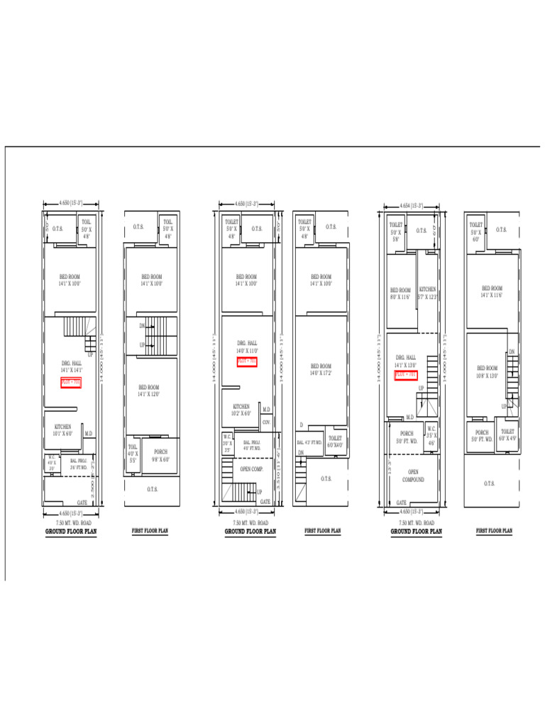 Ground Floor Plan Ground Floor Plan Ground Floor Plan First Floor Plan