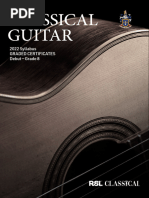 RSL Classical Guitar Syllabus 2022 - Graded Certificates Guidance