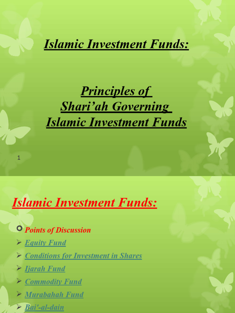 Islamic Investment Funds PDF Stocks Dividend