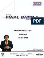 Seminar The Final Battle Maths MR Amir 14.01.2023