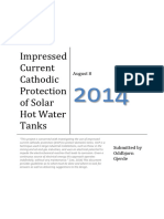 Impressed Current Cathodic Protection of Solar Hot Water Tanks