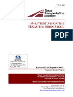 Mash Test 3-11 On The: Texas T101 Bridge Rail