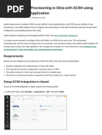 Configure User Provisioning in Okta With SCIM Using Island Browser Application