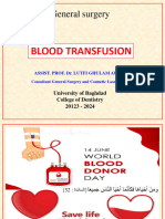 Dentistry l6 Blood Transfusion