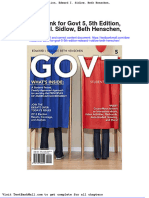 Test Bank For Govt 5 5th Edition Edward I Sidlow Beth Henschen