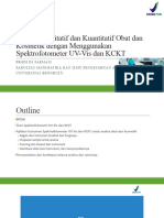 Analisa Kualitatif Dan Kuantitatif Obat Dan Kosmetik Dengan Spektro Dan KCKT