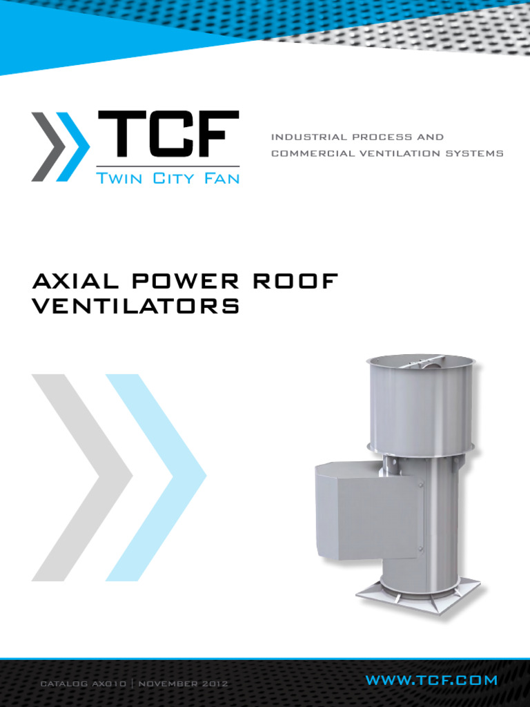 Axial Power Roof Ventilators Catalog AX010 | PDF | Duct (Flow ...