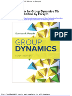 Test Bank For Group Dynamics 7th Edition by Forsyth