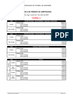 Tabela Premios Arbitragem 2018