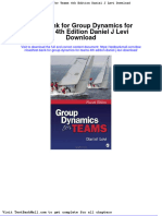 Test Bank For Group Dynamics For Teams 4th Edition Daniel J Levi Download