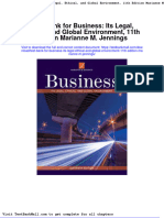 Test Bank For Business Its Legal Ethical and Global Environment 11th Edition Marianne M Jennings