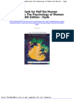 Test Bank For Half The Human Experience The Psychology of Women 8th Edition Hyde