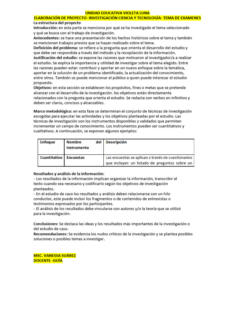 Pasos para Elaborar Un Proyecto 2023 | PDF | Caso de estudio | Science