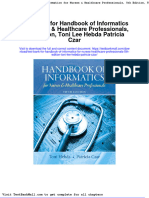 Test Bank For Handbook of Informatics For Nurses Healthcare Professionals 5th Edition Toni Lee Hebda Patricia Czar