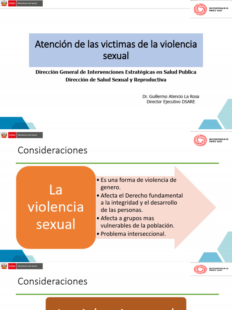 Atención Integral a Víctimas de Violencia Sexual | PDF | La violencia ...