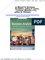 Solution Manual For Business Analytics 4th Edition Jeffrey D Camm James J Cochran Michael J Fry Jeffrey W Ohlmann