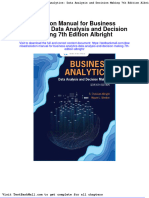 Solution Manual For Business Analytics Data Analysis and Decision Making 7th Edition Albright