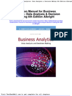 Solution Manual For Business Analytics Data Analysis Decision Making 6th Edition Albright