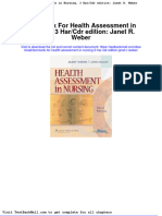 Test Bank For Health Assessment in Nursing 3 Har CDR Edition Janet R Weber