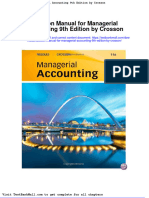 Solution Manual For Managerial Accounting 9th Edition by Crosson