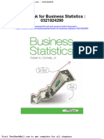 Test Bank For Business Statistics 0321924290