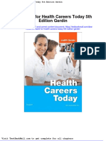 Test Bank For Health Careers Today 5th Edition Gerdin
