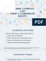 Topic 3 Corporate Equity