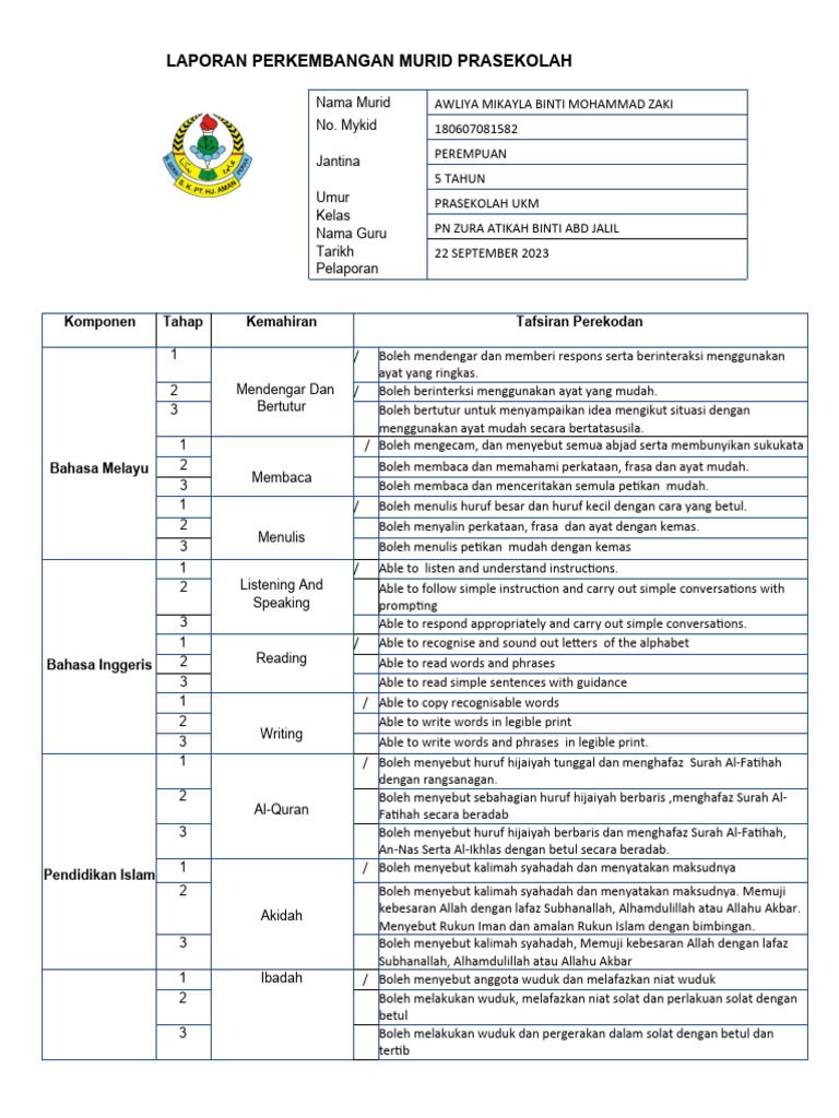 Laporan Ippk Skpha | PDF | Seni & Disiplin Bahasa