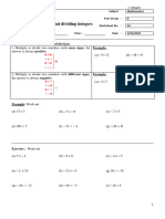 Multiplying and Dividing Integers