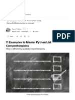 11 Examples To Master Python List Comprehensions - by Soner Yıldırım - Towards Data Science