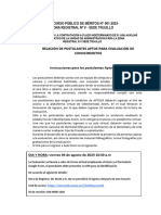 Postulantes Aptos para Evaluacion de Conocimientos