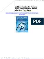 Handbook of Informatics For Nurses and Healthcare Professionals Hebda 5th Edition Test Bank