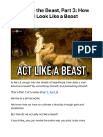 Becoming The Beast, Part 3 How To Act and Look Like A Beast