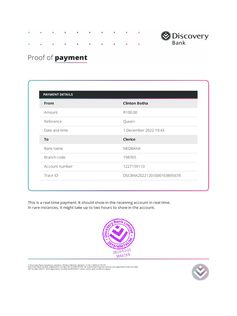 Proof of Payment | PDF